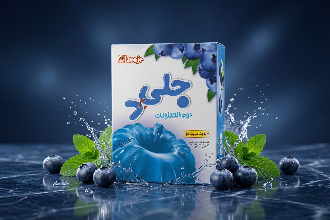 پودر ژله با طعم بلوبری