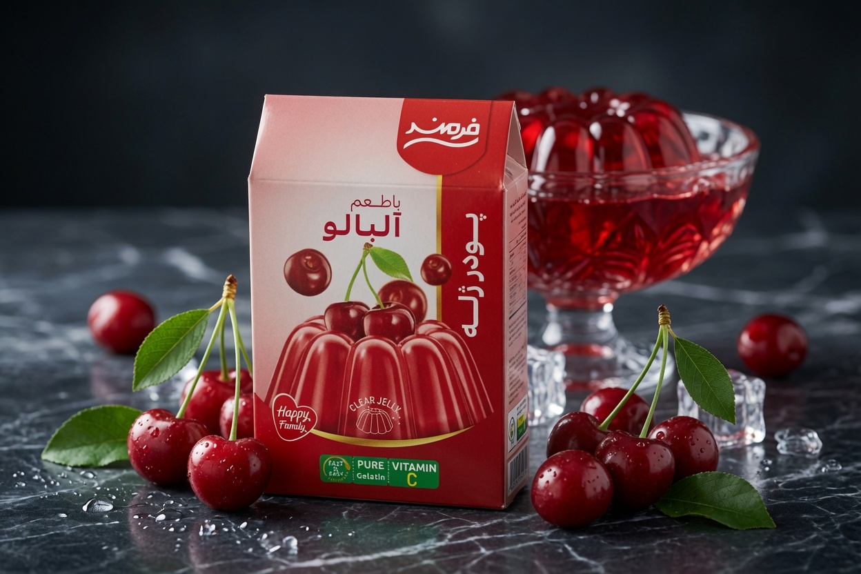 پودر ژله با طعم آلبالو