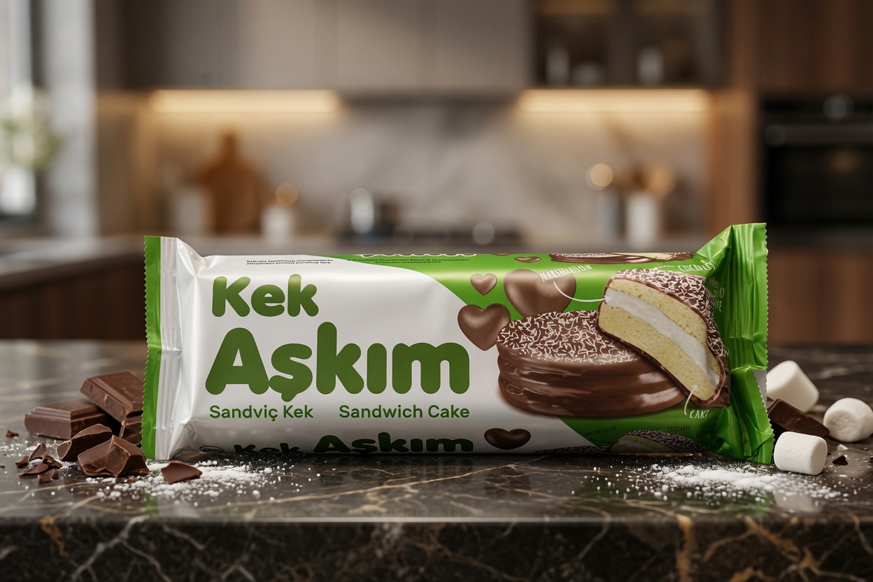 کیک ساندویچی با مغز مارشمالو و روکش شکلات