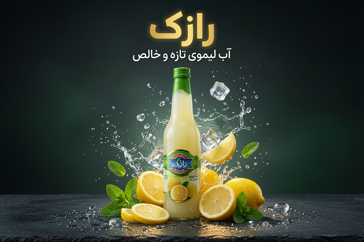 آب لیموی تازه و خالص رازک