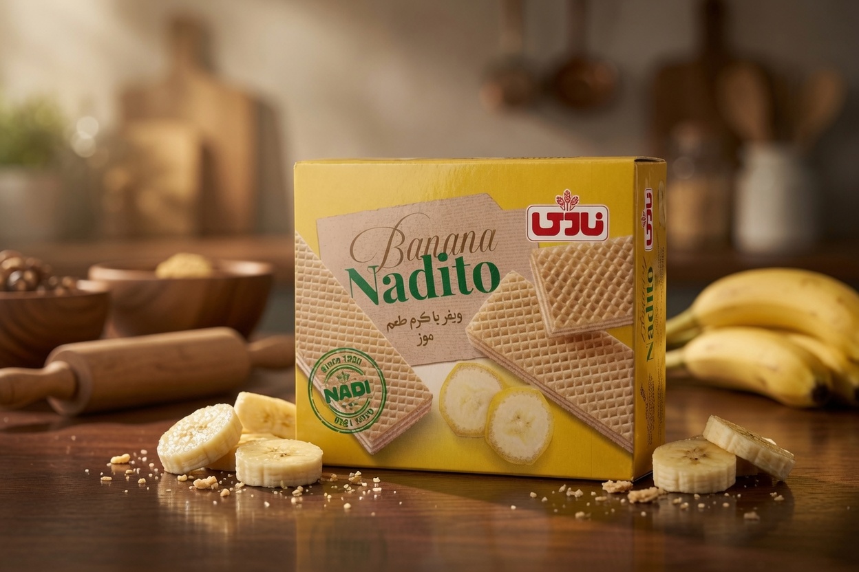 ویفر با کرم طعم موز نادیتو